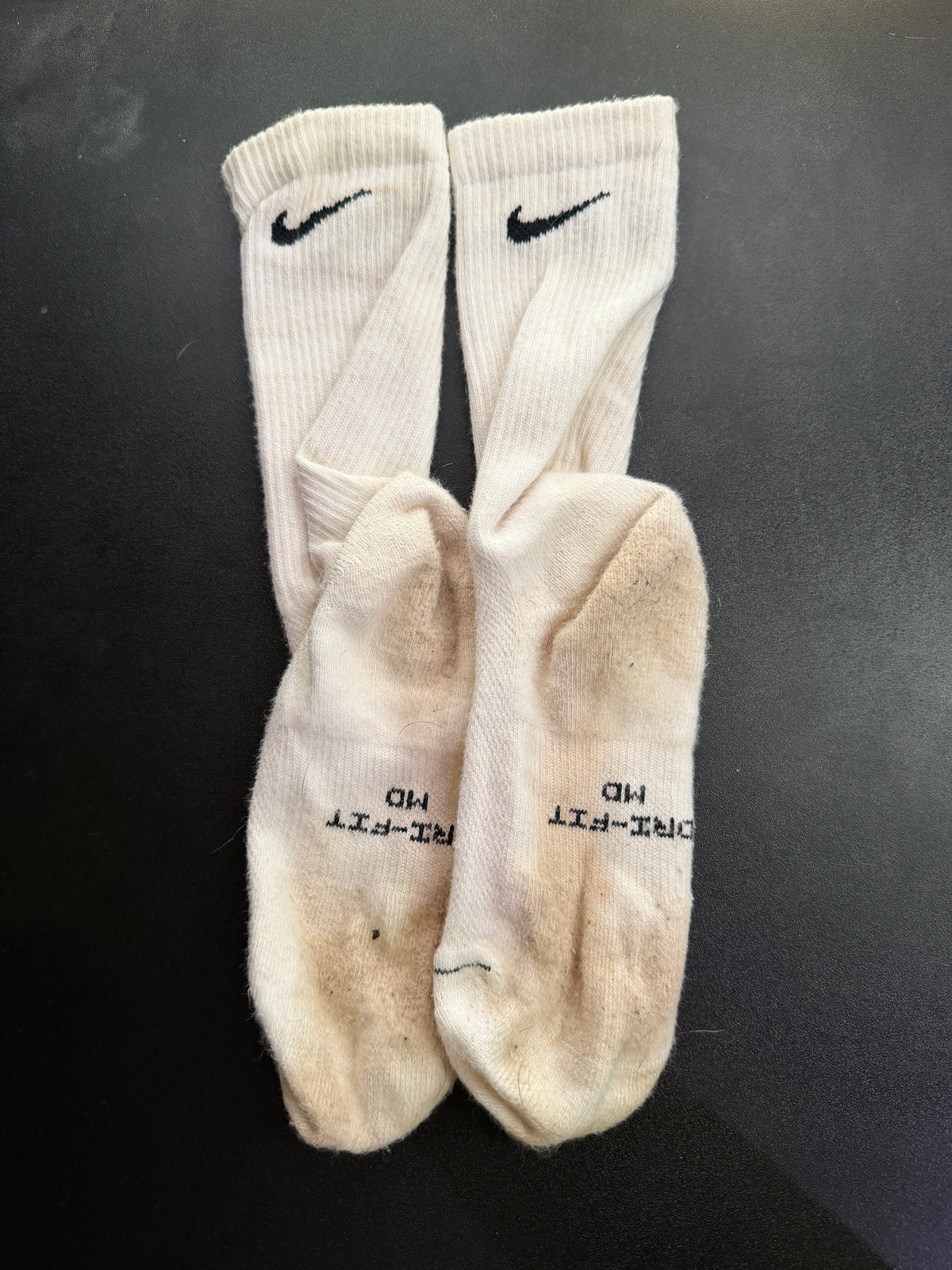 White Nike Dri-fit Crew Socks (worn 5-6 days)